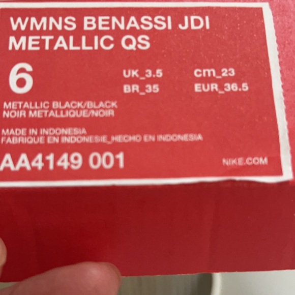 Nike Benassi JDI Metallic QS Women's Slides Size 6 - Picture 8 of 8